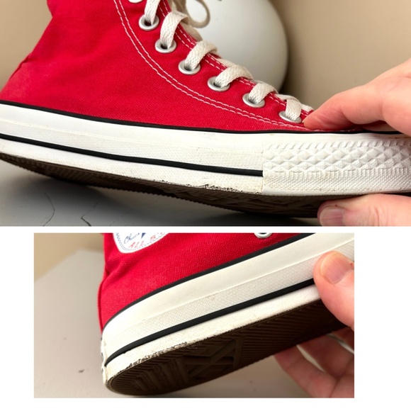 Converse Chuck Taylor All Star High Top in Red Unisex Size Men’s 7 (Women’s9) - Picture 11 of 16
